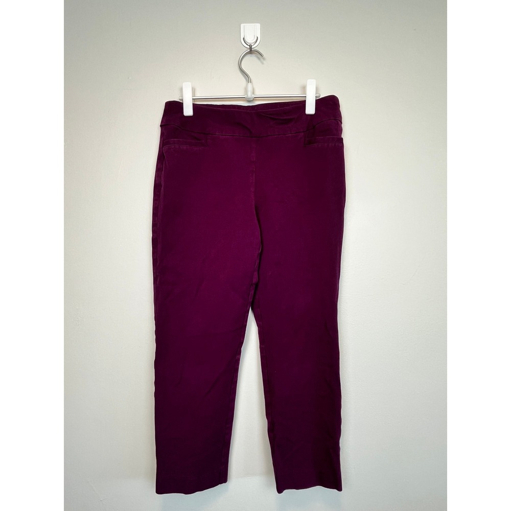 Drapers & Damons Petites Magenta Cotton Blend Tummy Panel Pull On Pants PM